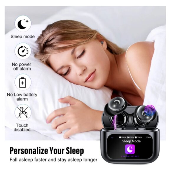 NEW Aptkdoe Bluetooth 5.4 In Ear Smart Touch Ear Buds - Picture 2 of 8